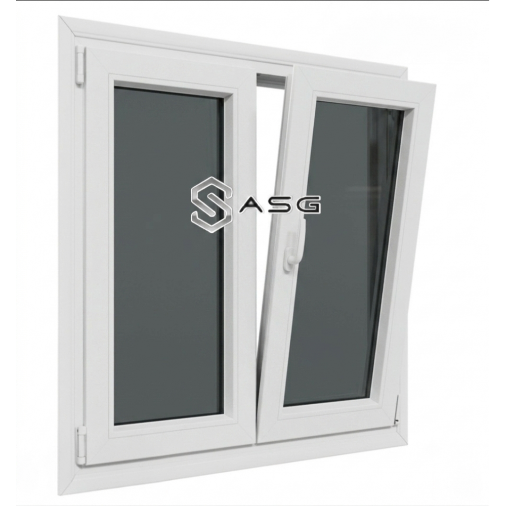 Δίφυλλο Κούφωμα PVC (105x105 cm) – Λευκό