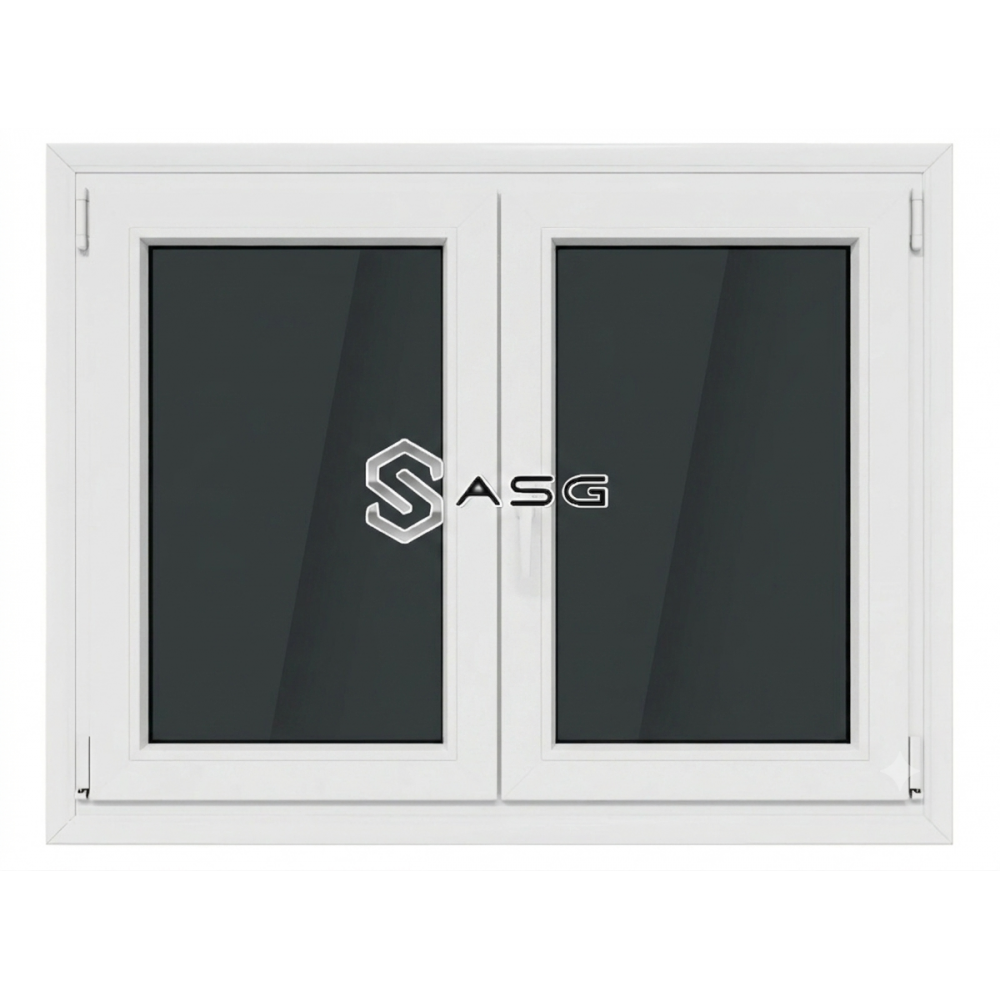 Δίφυλλο Κούφωμα PVC (125x95 cm) – Λευκό