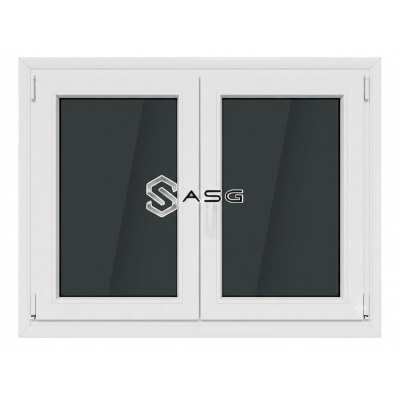 Δίφυλλο Κούφωμα PVC (125x95 cm) – Λευκό