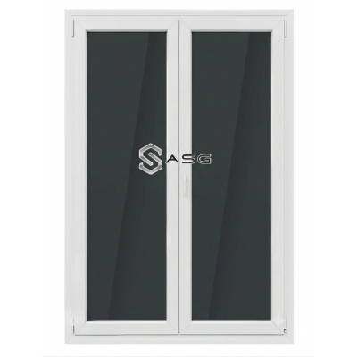 Δίφυλλη Μπαλκονόπορτα PVC (145x215 cm) – Λευκό