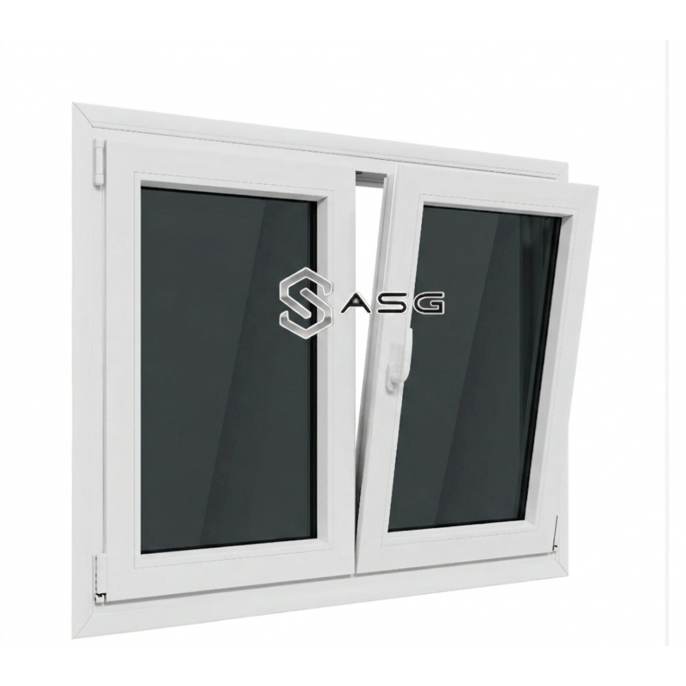 Δίφυλλο Κούφωμα PVC (125x95 cm) – Λευκό